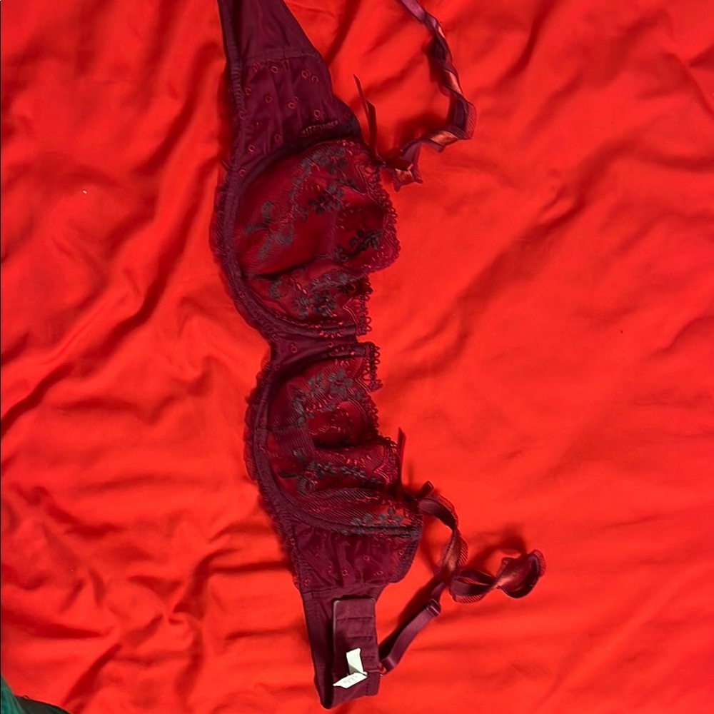 Chantelle Burgundy Lace Bra